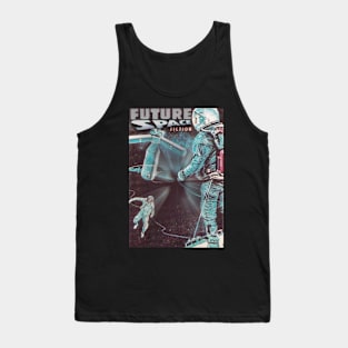 Future Space Fiction Vintage Comic Style Art Tank Top